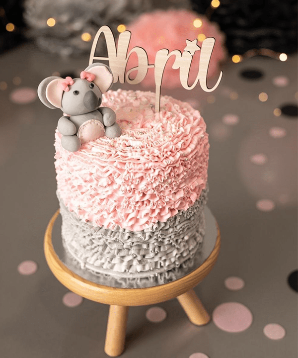 Cake Topper Nombre con Estrellita