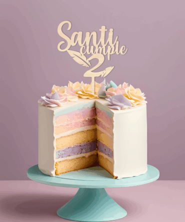 Cake Topper Cumpleaños Plumitas