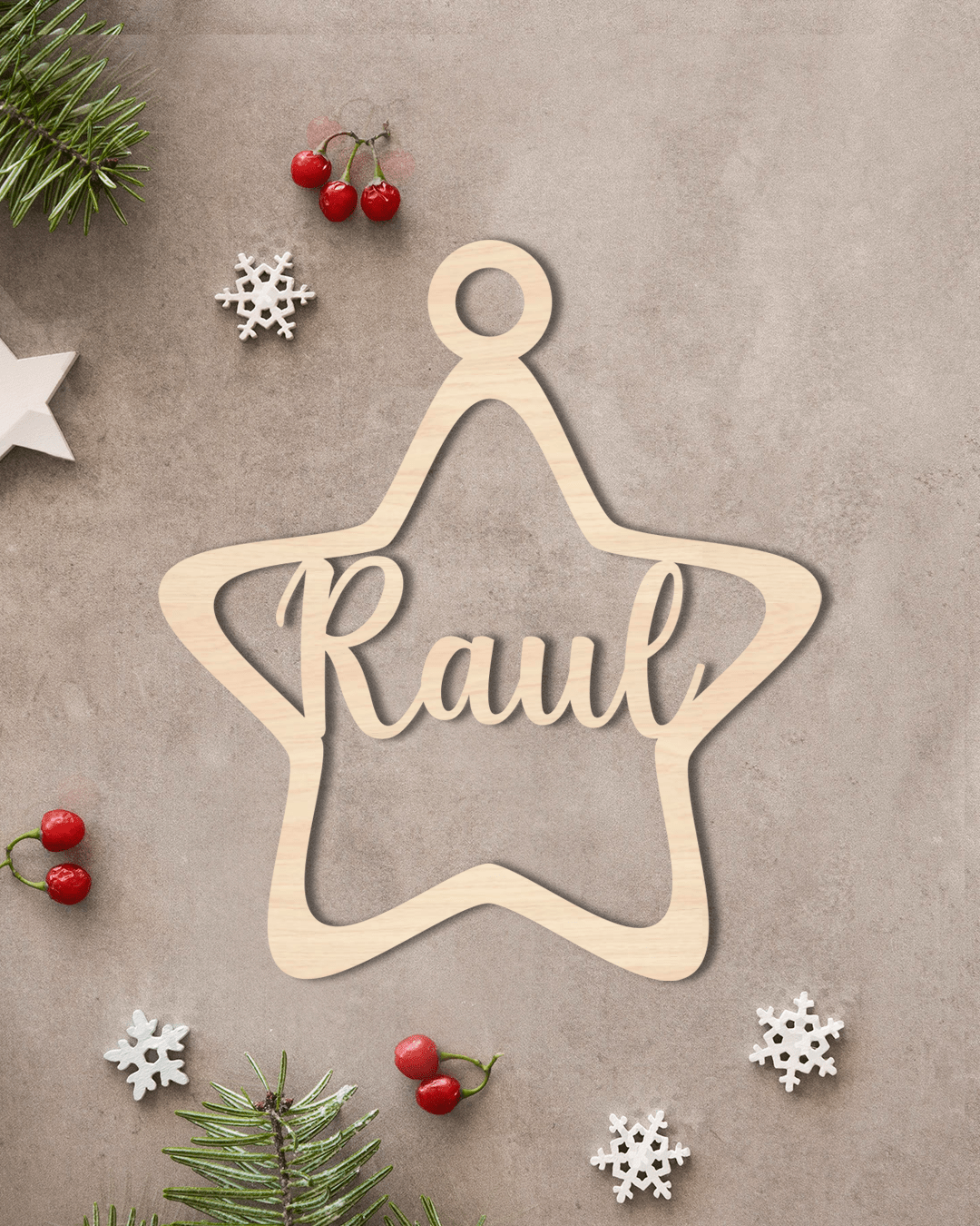 Estrella de Navidad Personalizada