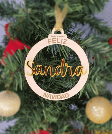 Bola de Navidad Personalizada – Nombre de Metacrilato