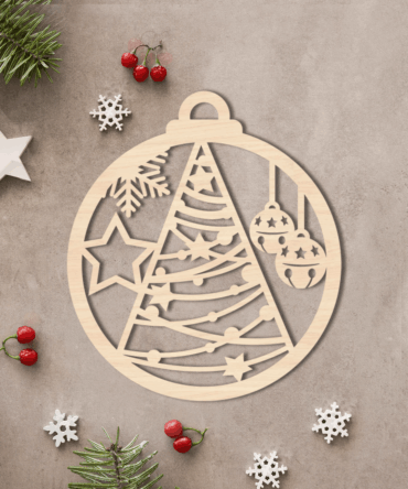 Bola de Navidad Árbol y Estrella