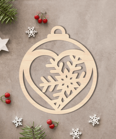 Bola de Navidad Corazón con Copito