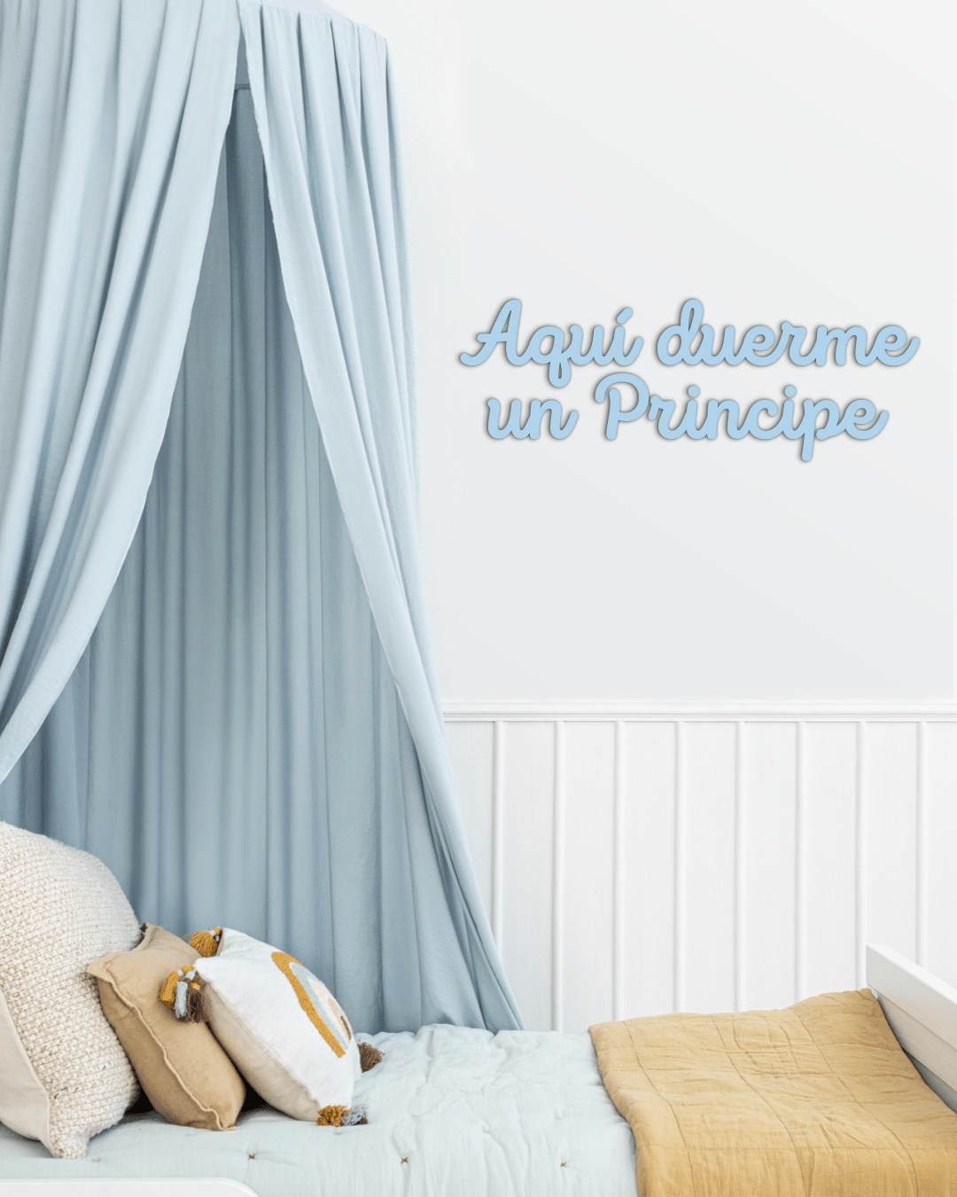 Aquí duerme un Principe | Frase de Madera - Imagen 4