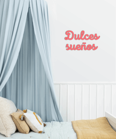 Dulces sueños | Frase de Madera