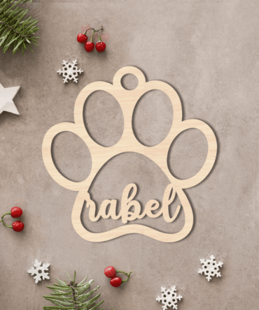 Bola de Navidad Personalizada Huella Perro