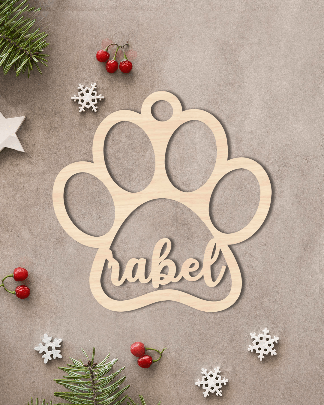 Bola de Navidad Personalizada Huella Perro