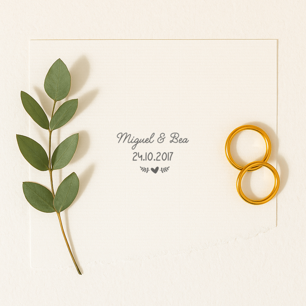 Sello de Boda «Corazón Silvestre»