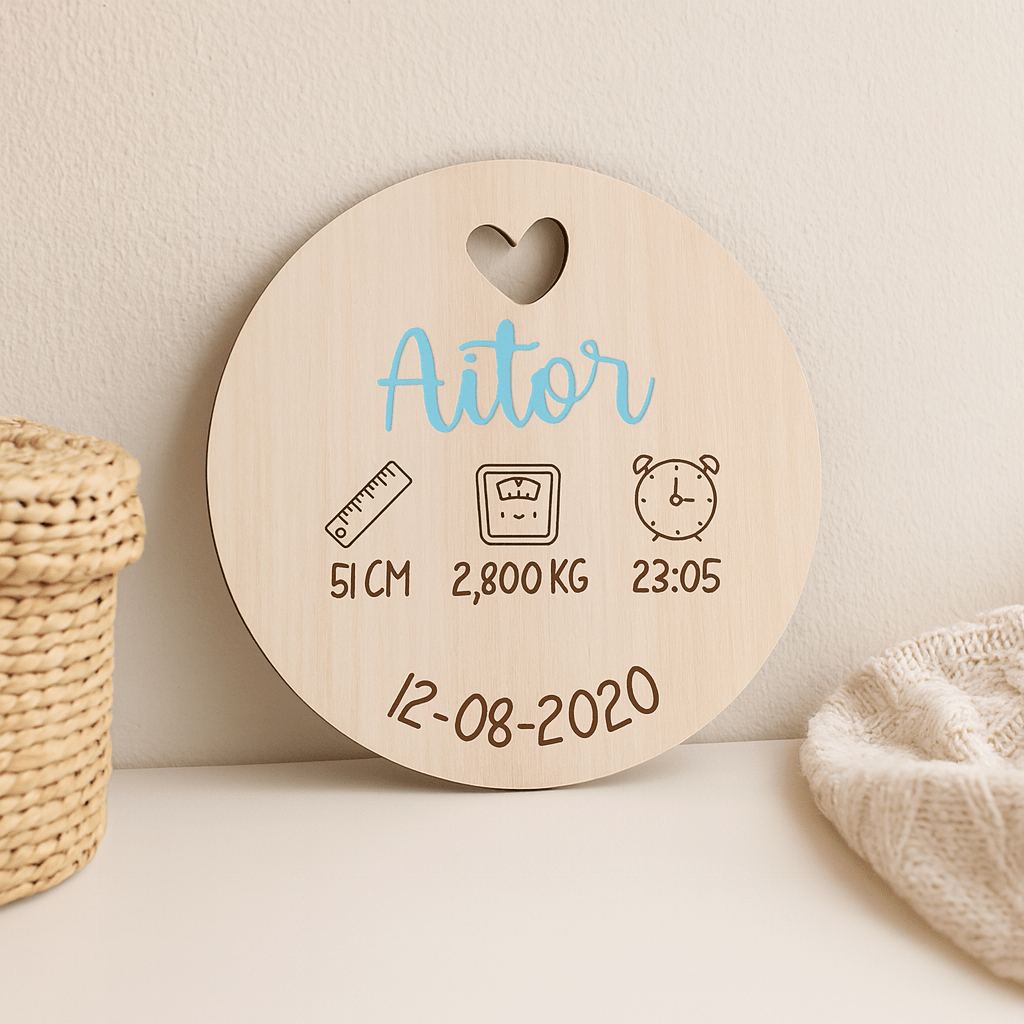 Placa Natalicio Redonda Personalizada