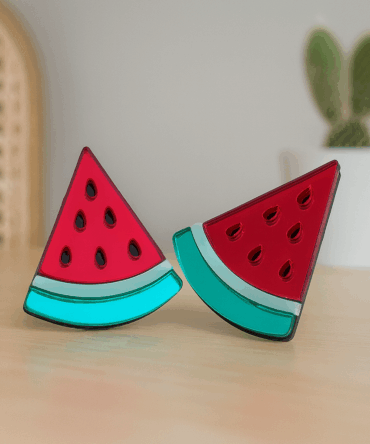 Pendientes Rodaja Sandía